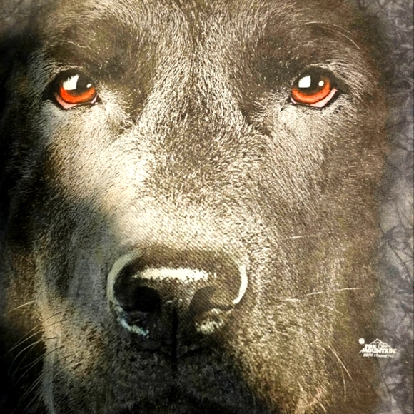 THE MOUNTAIN UNISEX LABRADOR DOG T-SHIRT IN GRAPHIC TIE DYE PRINT BLACK Sz XXL - Picture 5 of 12